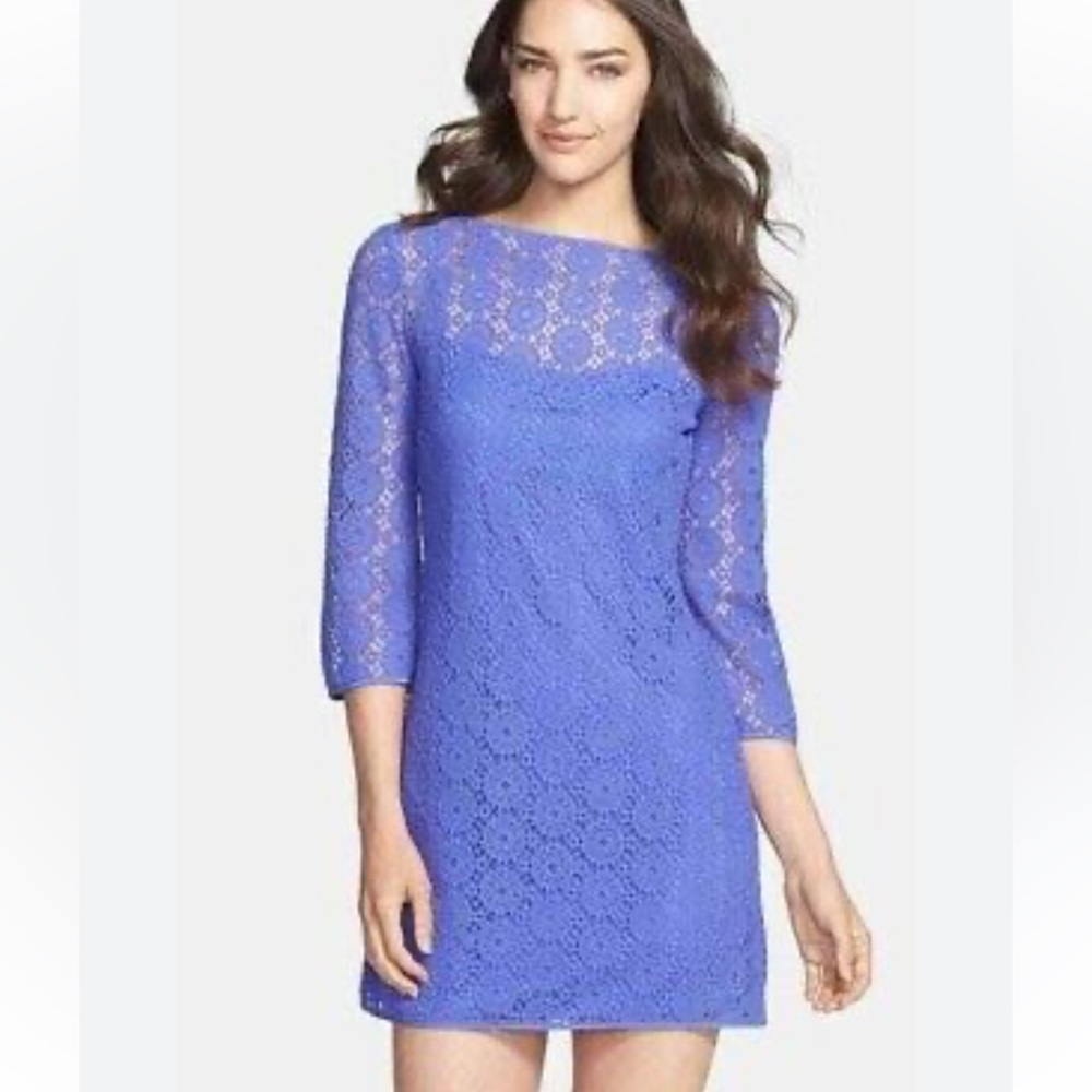 Lilly Pulitzer Blue Lace Mini Dress